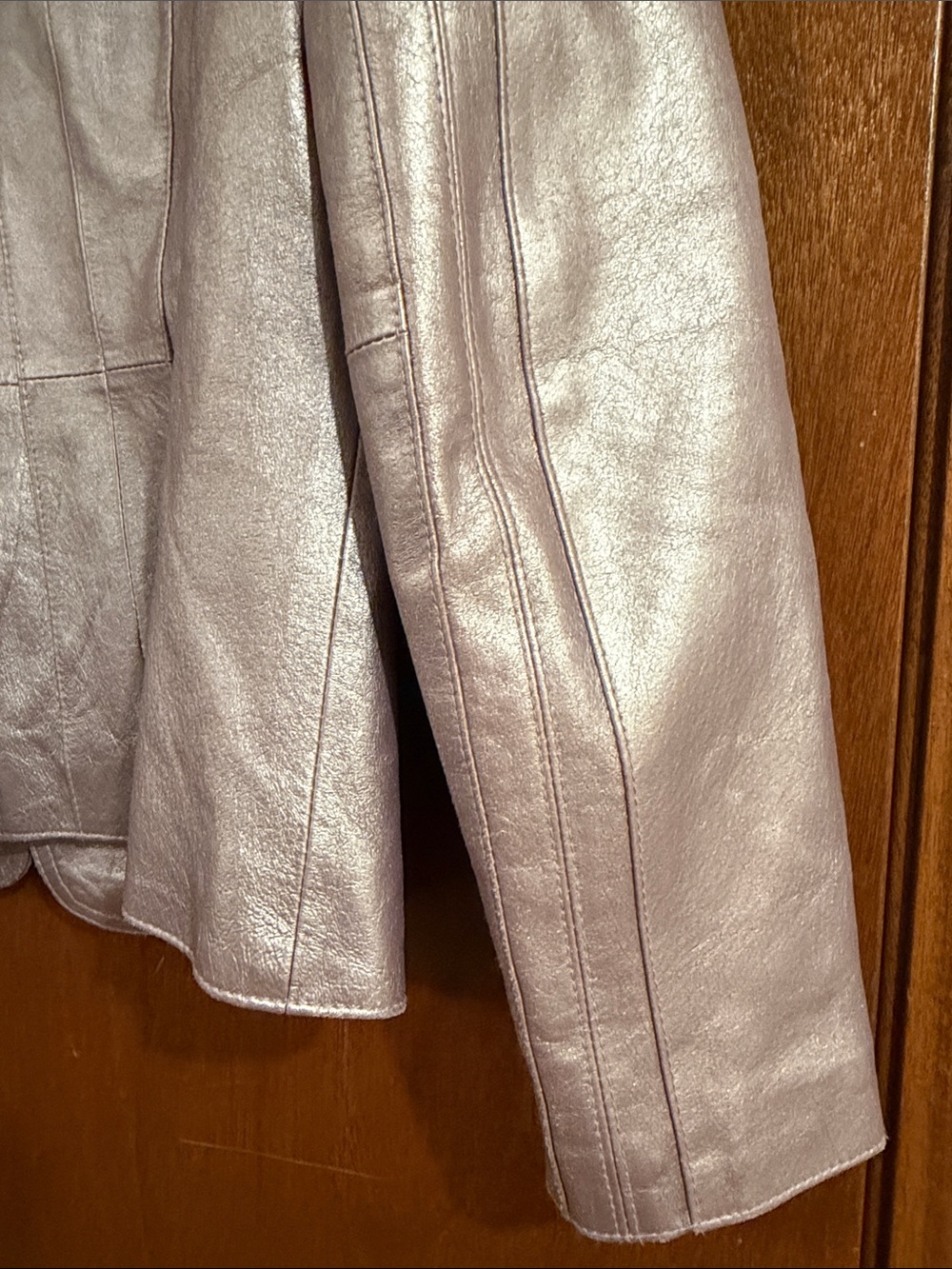 Worthing Metallic Genuine Leather Blazer - Picture 8 of 12